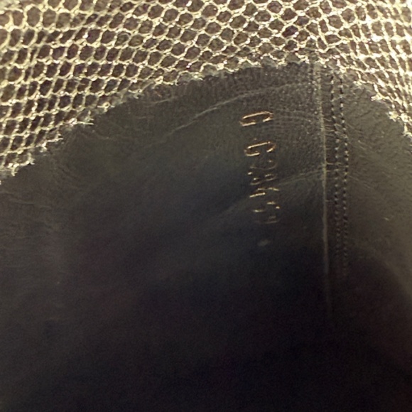 Authentic CHANEL Black Silver Tweed CC Logo Ankle Booties Boots 40 9.5 - Picture 10 of 13